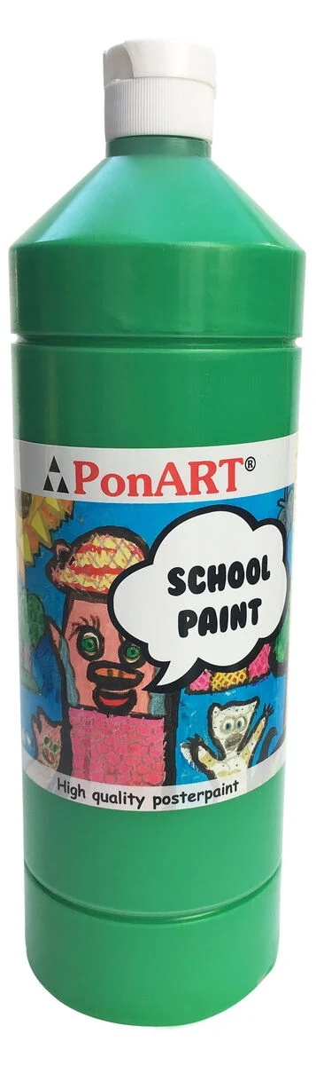 Ponart School Paint Tempera Boya 1000 ml. PSP-2215 ORTA YEŞİL