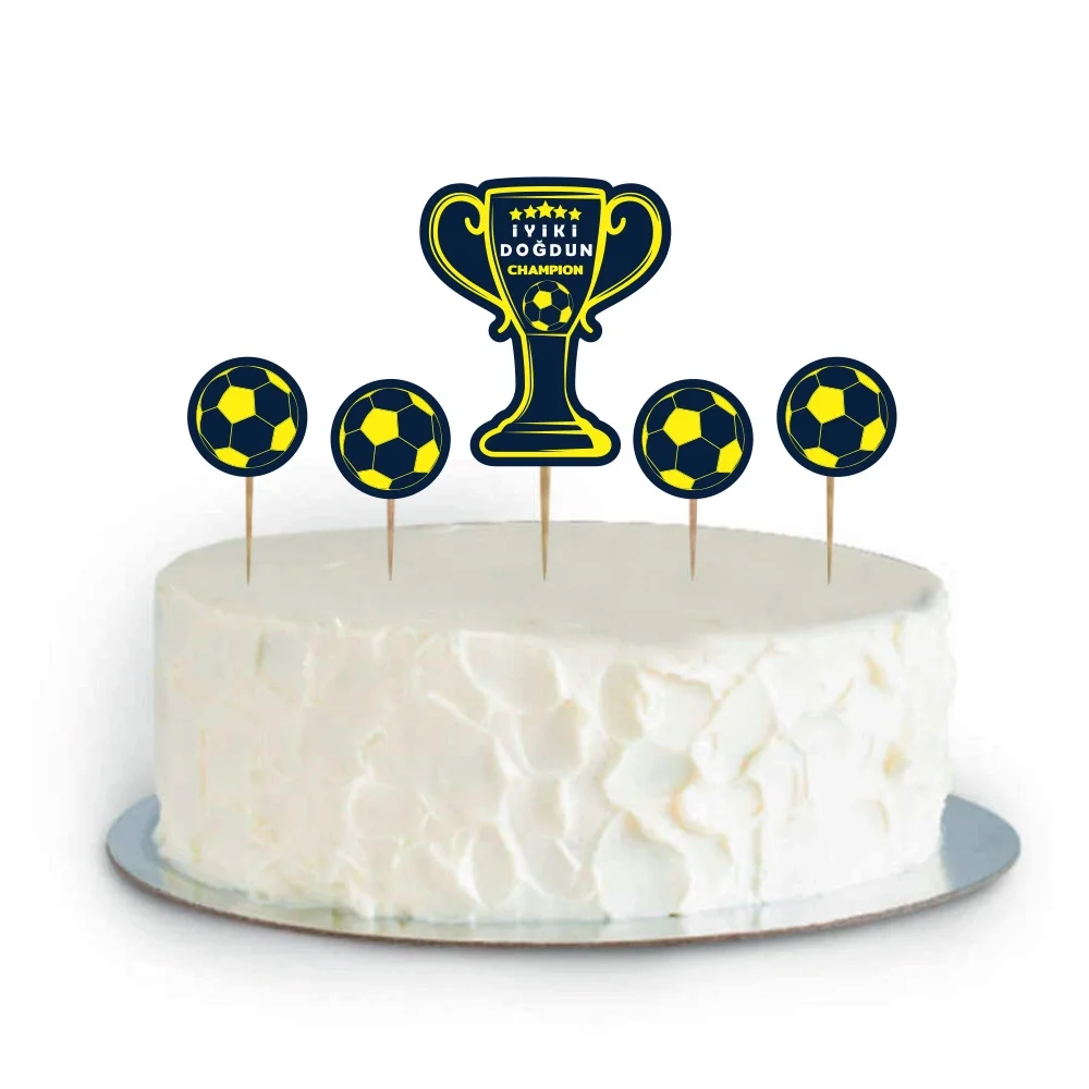 Champion Sarı Lacivert Cupcake Süsü