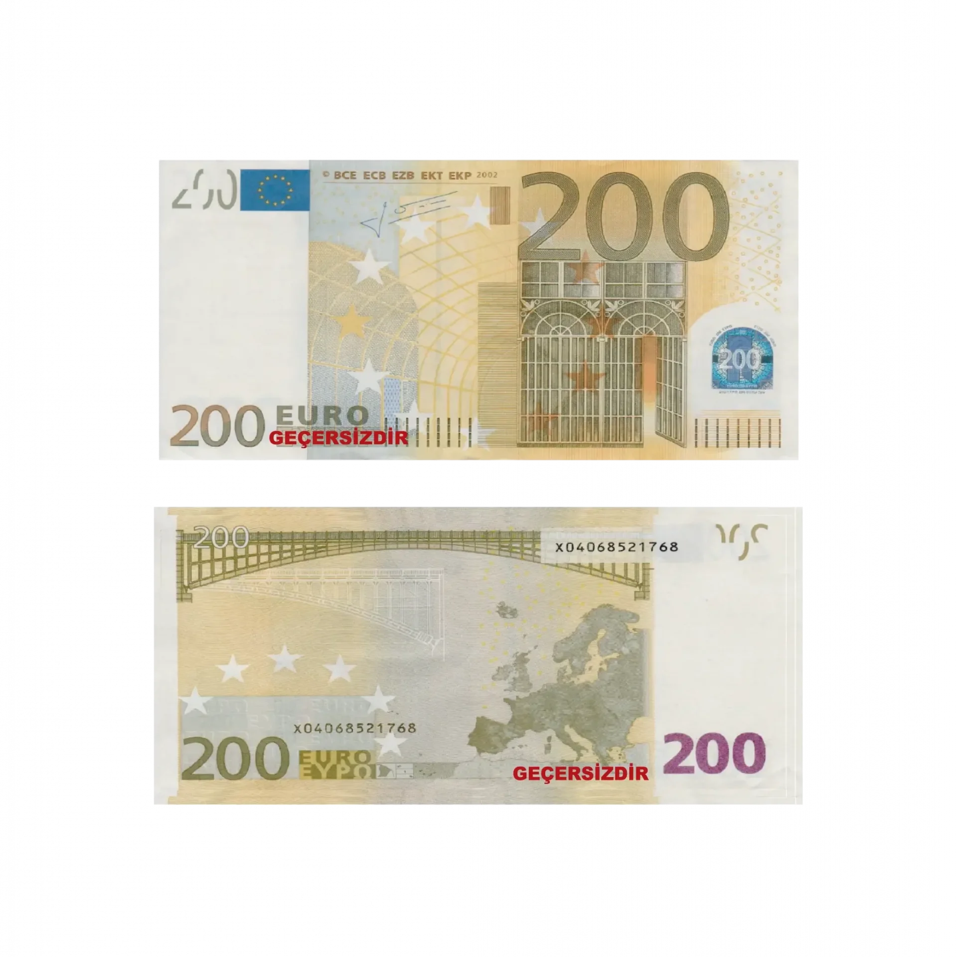 Oyuncak Kağıt Para 200 Euro