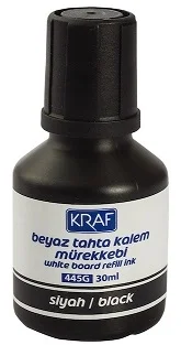 Kraf Beyaz Tahta Kalemi Mürekkebi 30 ml. SİYAH