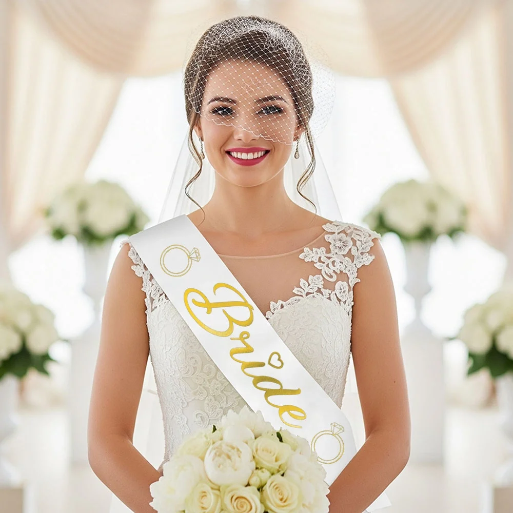Bride Baskılı Varaklı Lüks Kuşak - Altın-