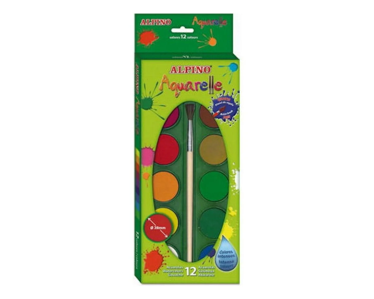 Alpino Aquarelle Sulu Boya 12 Renk