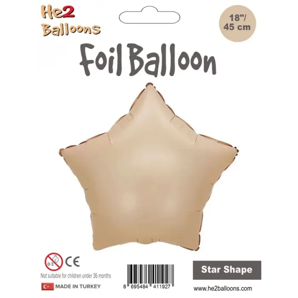 Karamel Yıldız Folyo Balon 18"