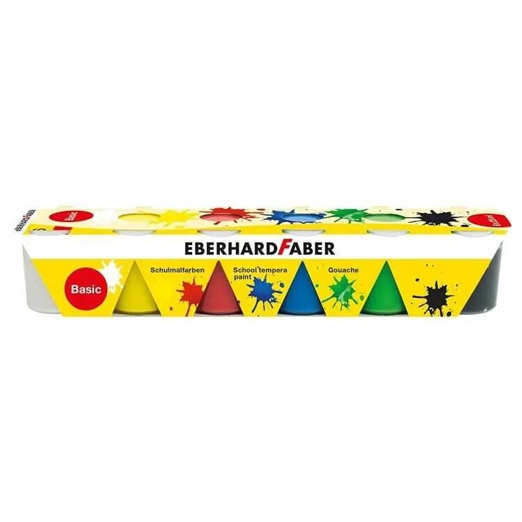 Eberhard Faber School Tempera Guaj Boya Seti 6 Renk x 25 ml. BASIC