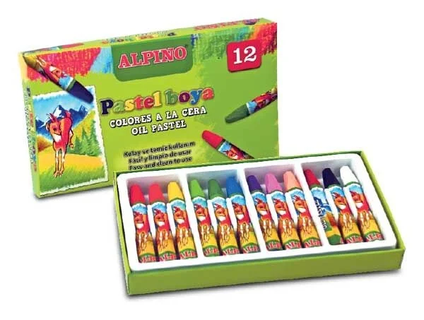 Alpino Yağlı Pastel Boya 12 Renk Karton Kutu