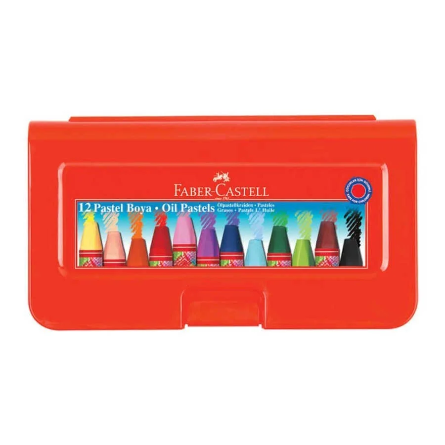 Faber Castell Plastik Çantalı Pastel Boya 12 Renk