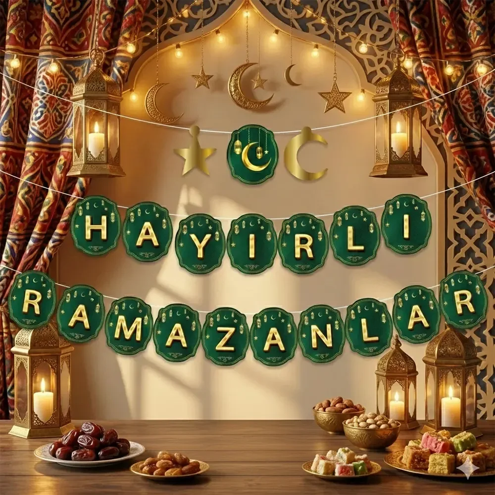 Ramazan Harf Yazı Seti -Hayırlı Ramazanlar-