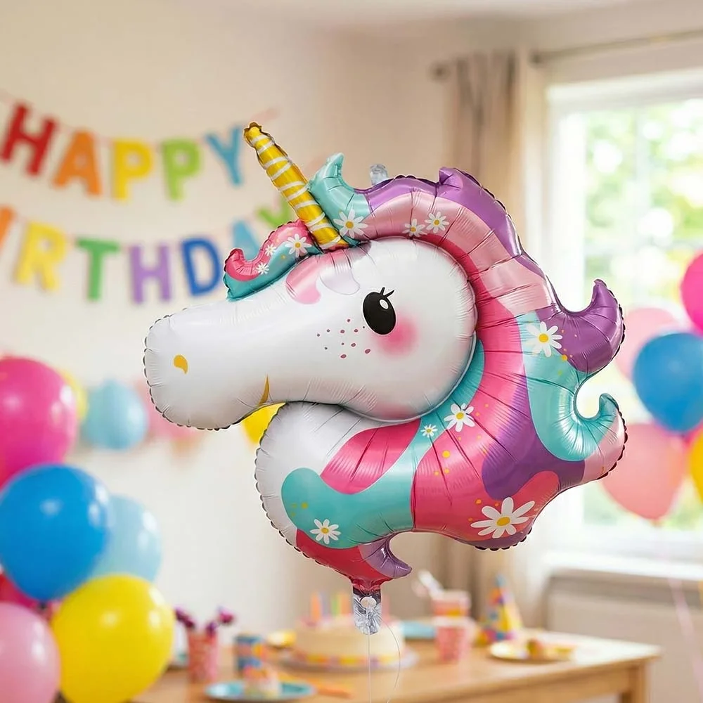 Unicorn Figürlü Büyük Boy Folyo Balon