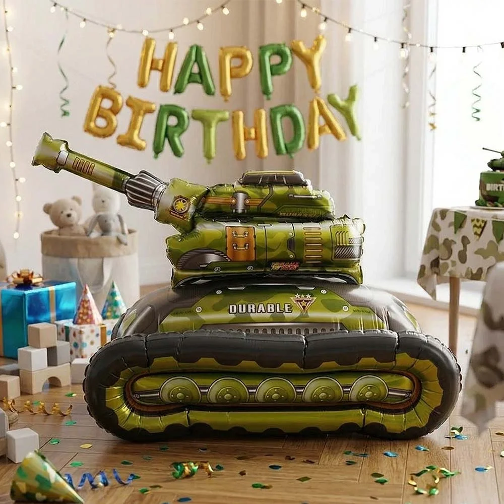 4D Askeri Tank Şekilli Folyo Balon