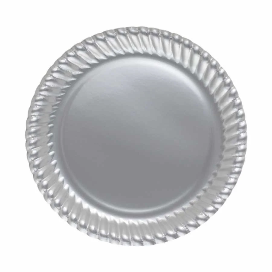Gümüş Karton Tabak 23 cm