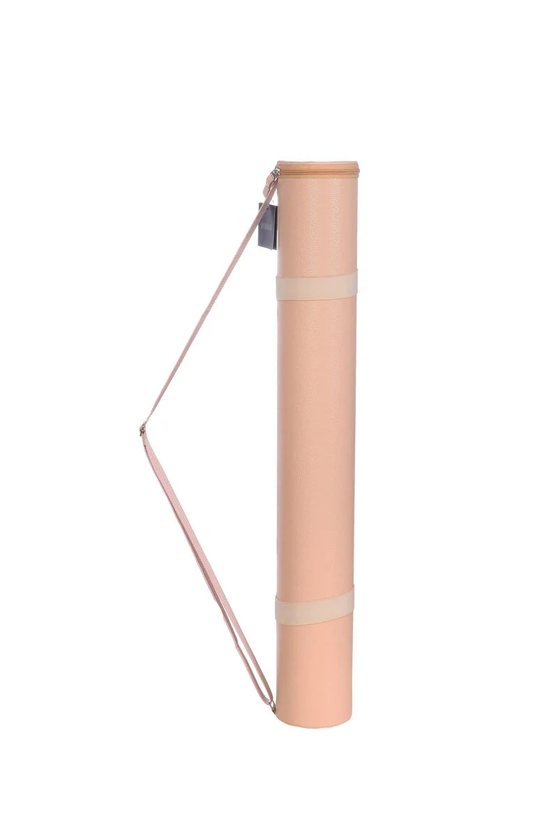 BBack Deri Proje Tüpü (Proje Taşıma Çantası) PASTEL PEMBE