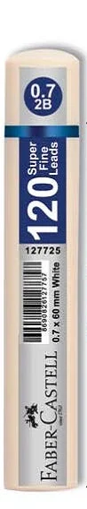 Faber Castell Super Fine Min Mekanik Kurşun Kalem Ucu 0.7 2B 120'li Beyaz Tüp