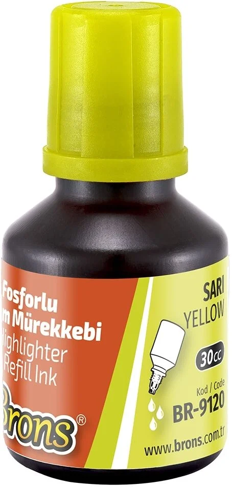 Brons Fosforlu Kalem Mürekkebi 30 cc. Sarı