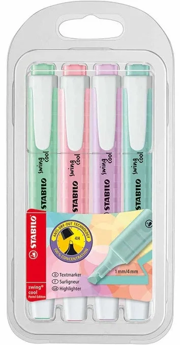 Stabilo Swing Cool Pastel İşaretleme Kalemi Seti 4 Renk