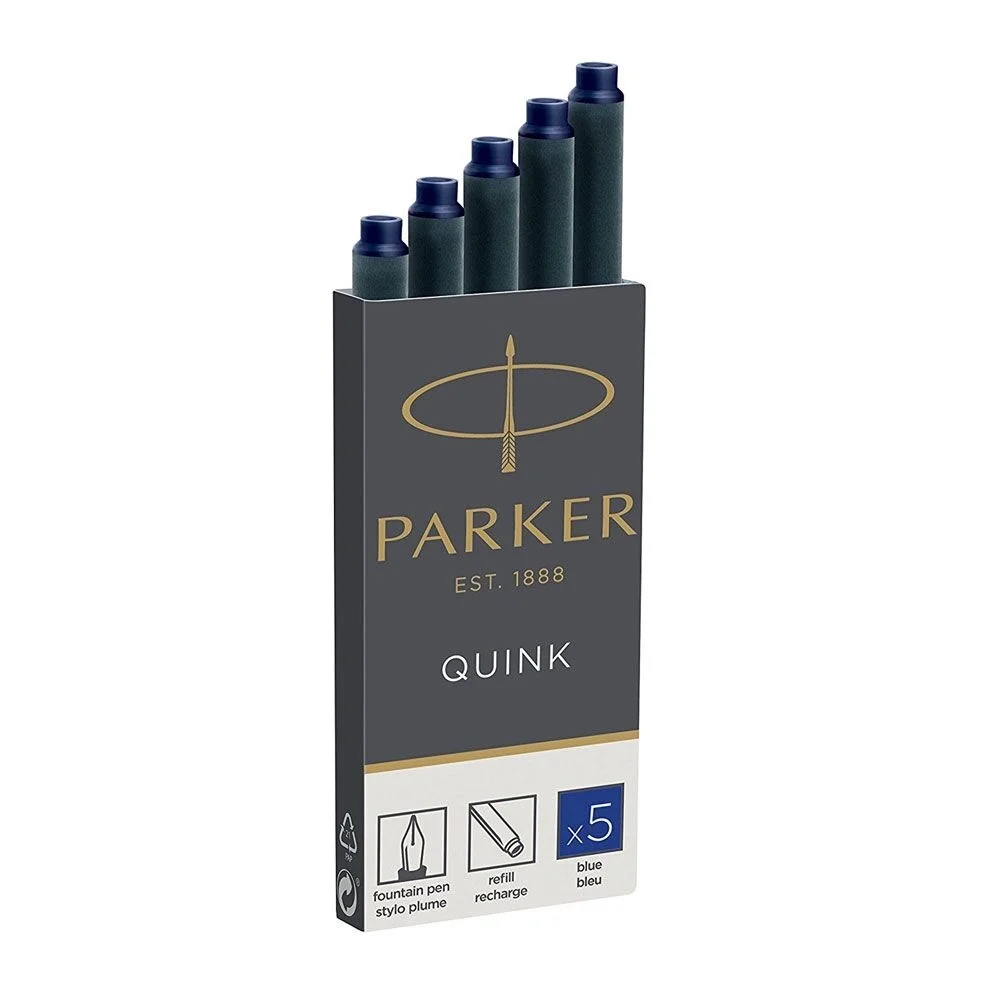 Parker Quink Dolma Kalem Kartuşu 5'li Uzun MAVİ