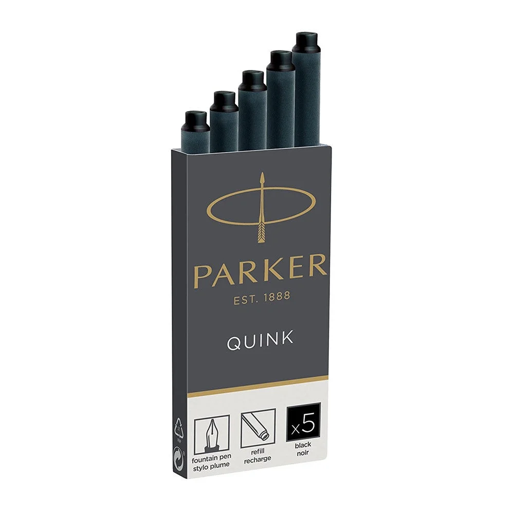 Parker Quink Dolma Kalem Kartuşu 5'li Uzun SİYAH