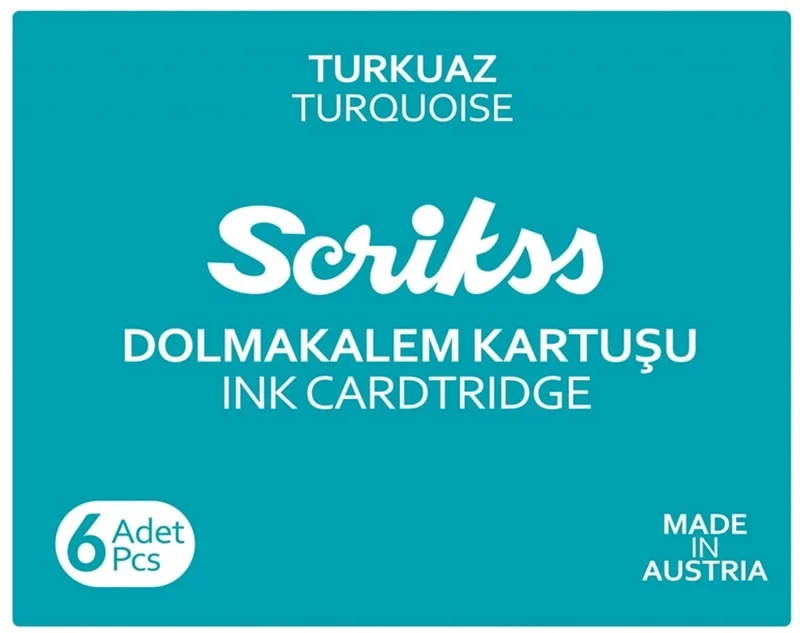 Scrikss Dolmakalem Kartuşu 6'lı Kutu TURKUAZ