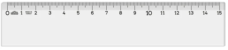 Hatas Geniş Plastik Cetvel 15 cm.