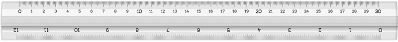 Hatas Tribldesimetre Şeffaf 30 cm. (12 inch)