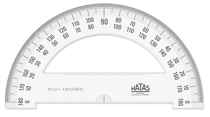 Hatas Plastik Minkale 180 Derece Açı Ölçer 15 cm.