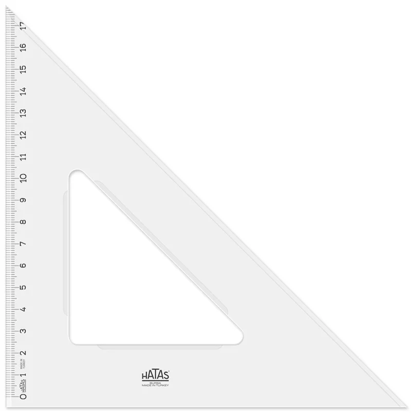 Hatas Plastik Gönye 26 cm. (45-45-90)