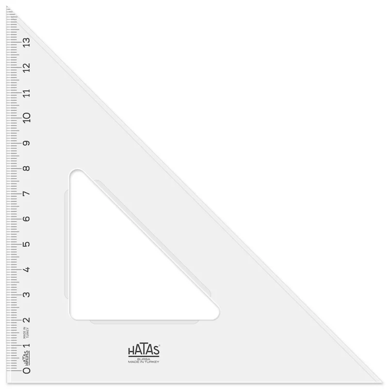 Hatas Plastik Gönye 21 cm. (45-45-90)