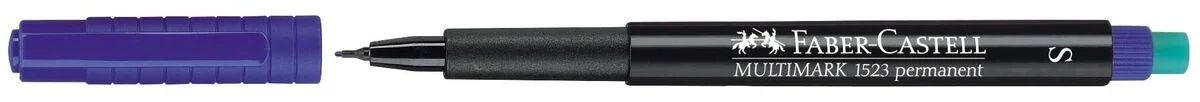 Faber Castell Multimark 1523 Permanent Asetat Kalemi 0.4 mm (S) MAVİ