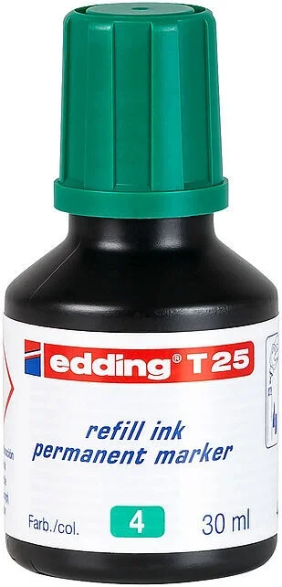 Edding T25 Permanent Marker Mürekkebi 30 ml. YEŞİL