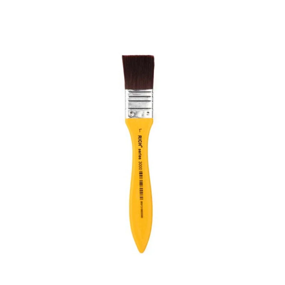 Rich Art 3000 Seri Bordo İpek Zemin Fırçası 1" (2.5 cm.)