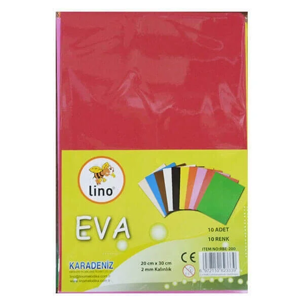 Lino Eva 20x30 Cm. Karışık Renk 10'Lu (RBE-200***)
