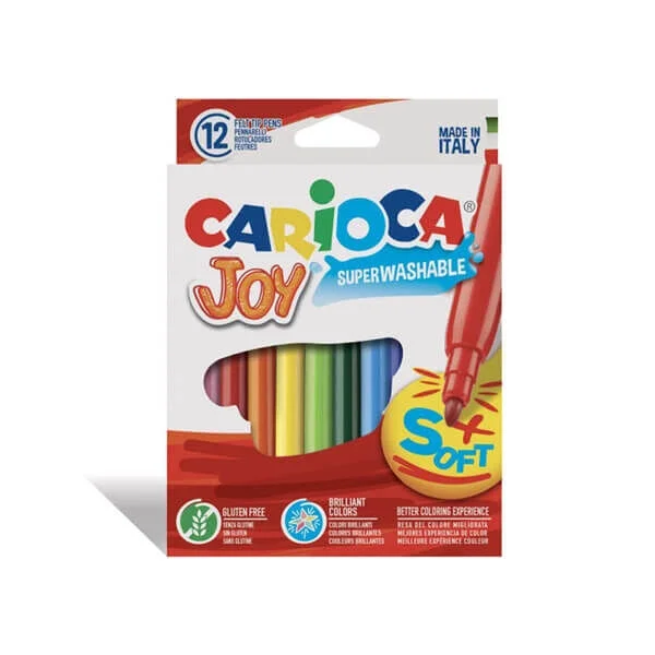 Carioca Joy Süper Yıkanabilir Keçeli Kalem 12 Renk (40614)