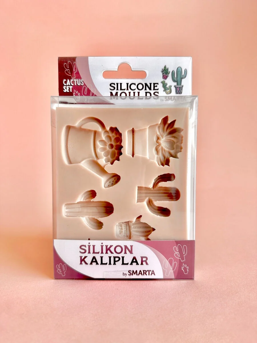 Smarta Silicone Moulds Silikon Epoksi ve Polimer Kil Kalıbı CACTUS SET