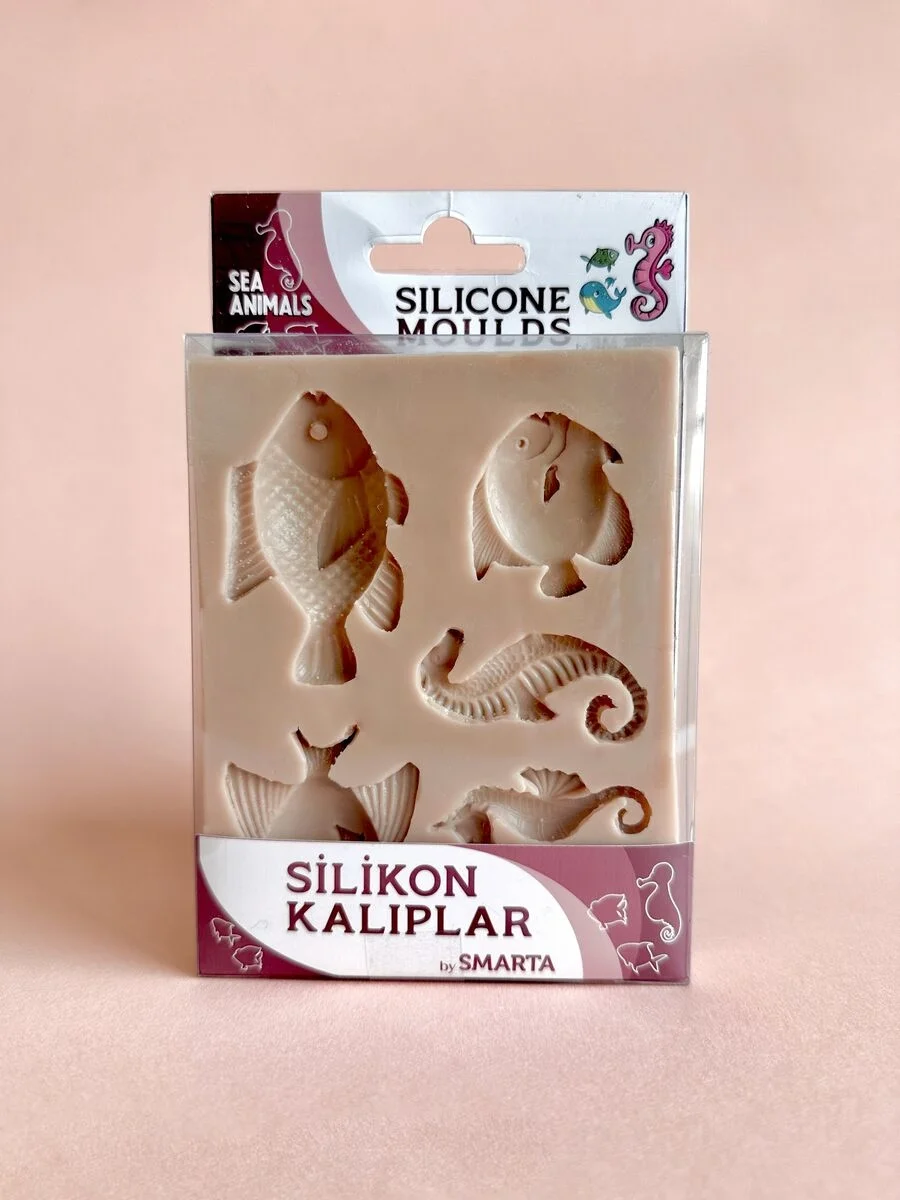 Smarta Silicone Moulds Silikon Epoksi ve Polimer Kil Kalıbı SEA ANIMALS