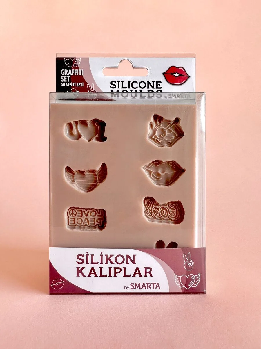 Smarta Silicone Moulds Silikon Epoksi ve Polimer Kil Kalıbı GRAFFITI SET