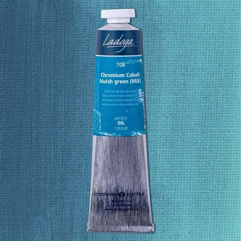 St. Petersburg Ladoga Yağlı Boya 46 ml. 708 Chromium-Cobalt Bluish-Green (Hue)