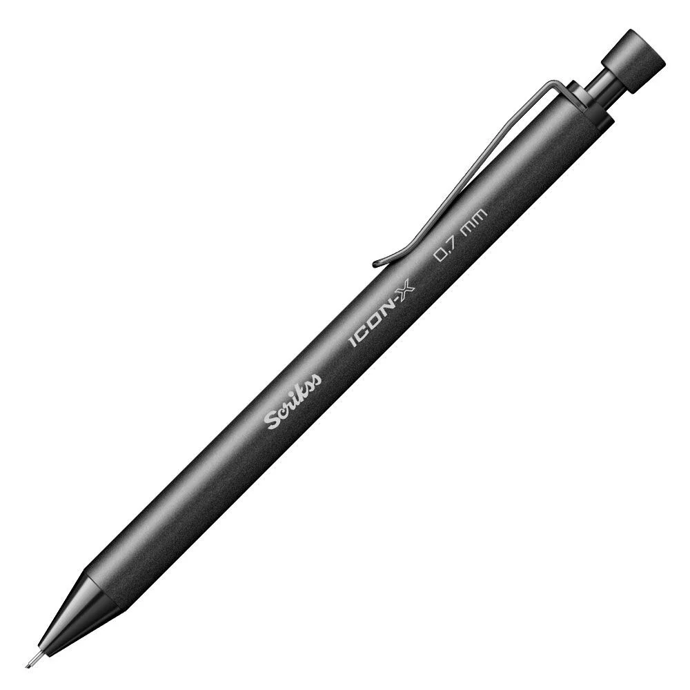 Scrikss Icon-X Versatil Kalem 0.7 mm. Mat Siyah