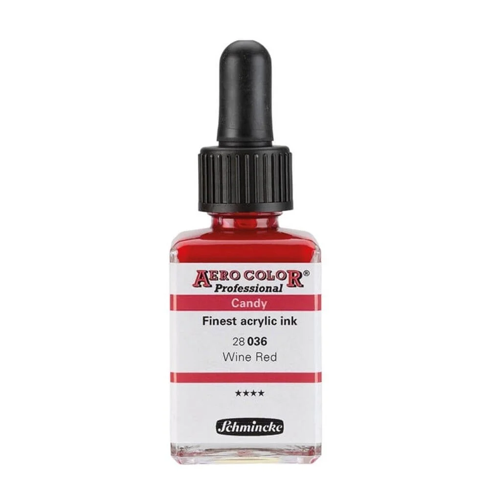 Schmincke Aero Color Akrilik Mürekkep 28 ml. 036 Candy Colors Wine Red