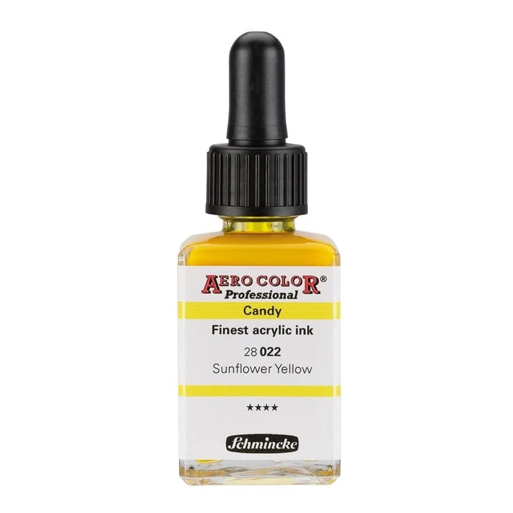 Schmincke Aero Color Akrilik Mürekkep 28 ml. 022 Candy Colors Sunflower Yellow