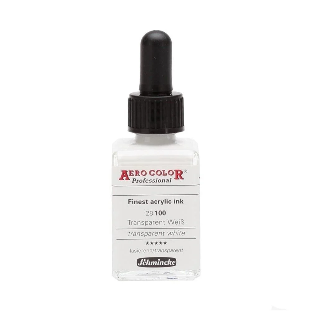 Schmincke Aero Color Akrilik Mürekkep 28 ml. 100 Transparent White