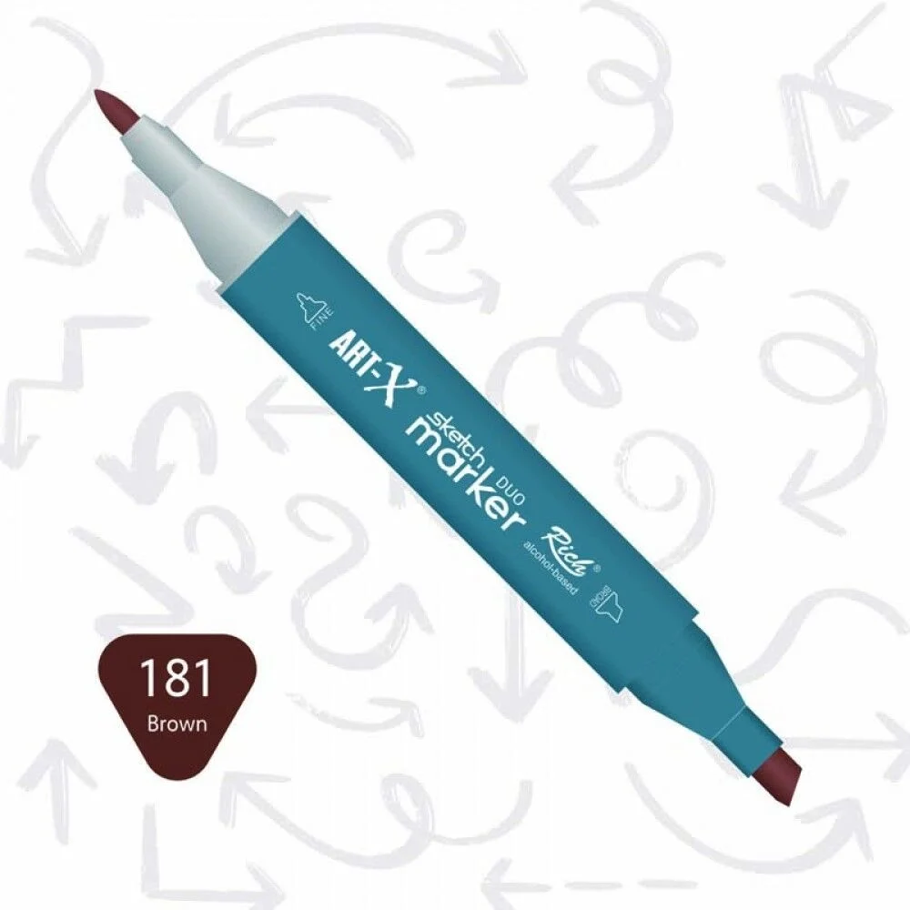 Rich Art-X Sketch Marker Duo Çift Uçlu Marker Kalem 181 Brown