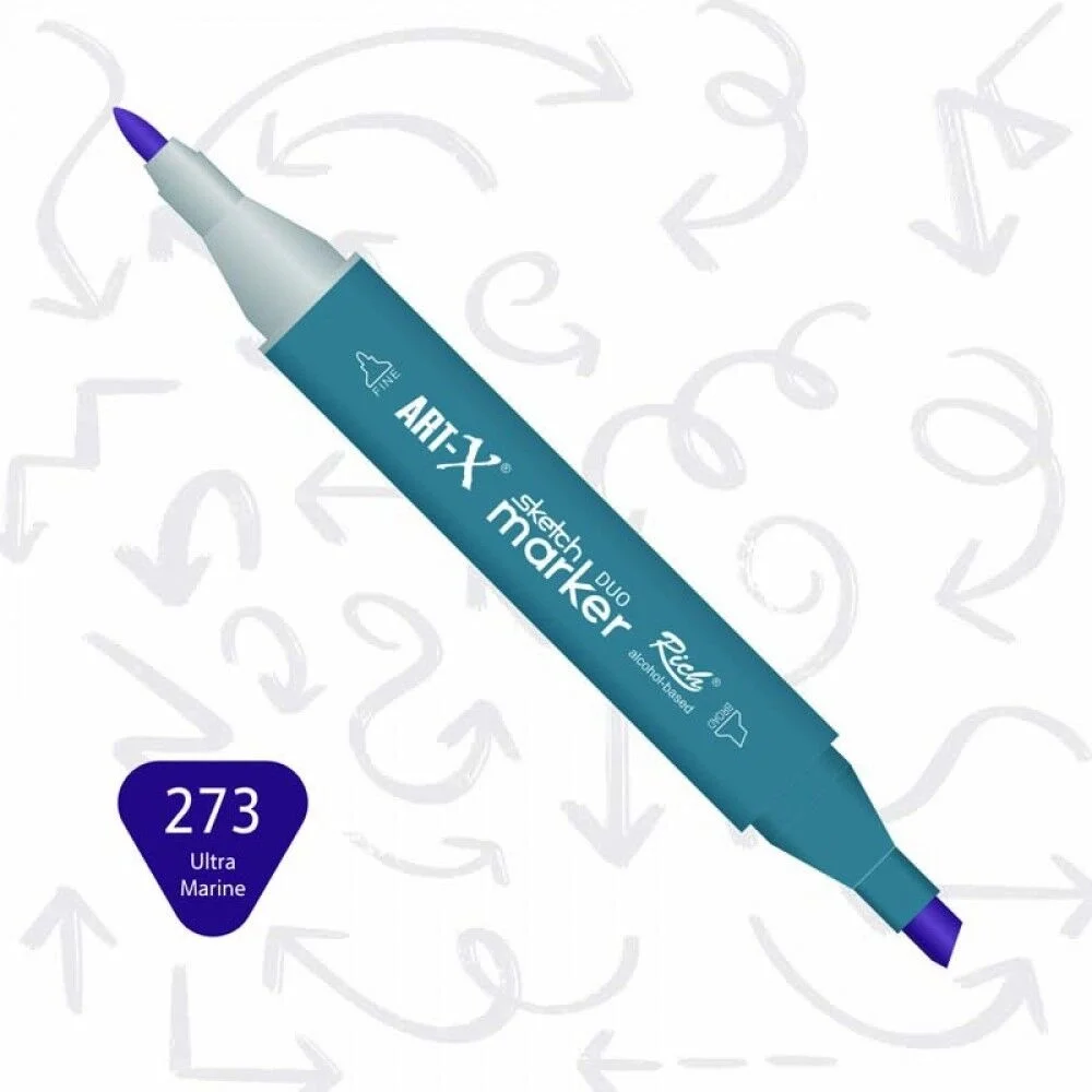 Rich Art-X Sketch Marker Duo Çift Uçlu Marker Kalem 273 Ultramarine