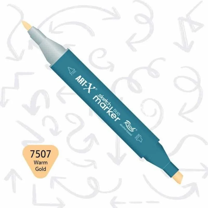 Rich Art-X Sketch Marker Duo Çift Uçlu Marker Kalem 7507 Warm Gold