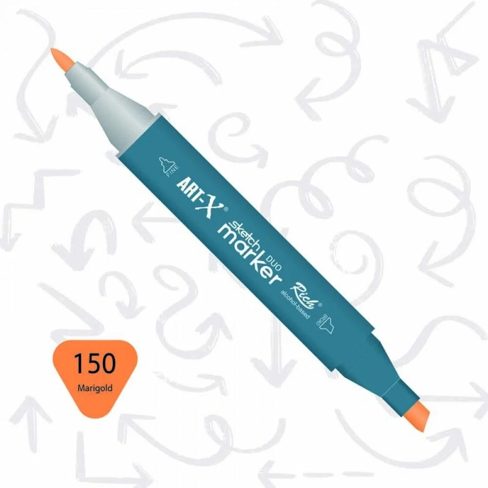 Rich Art-X Sketch Marker Duo Çift Uçlu Marker Kalem 150 Marigold