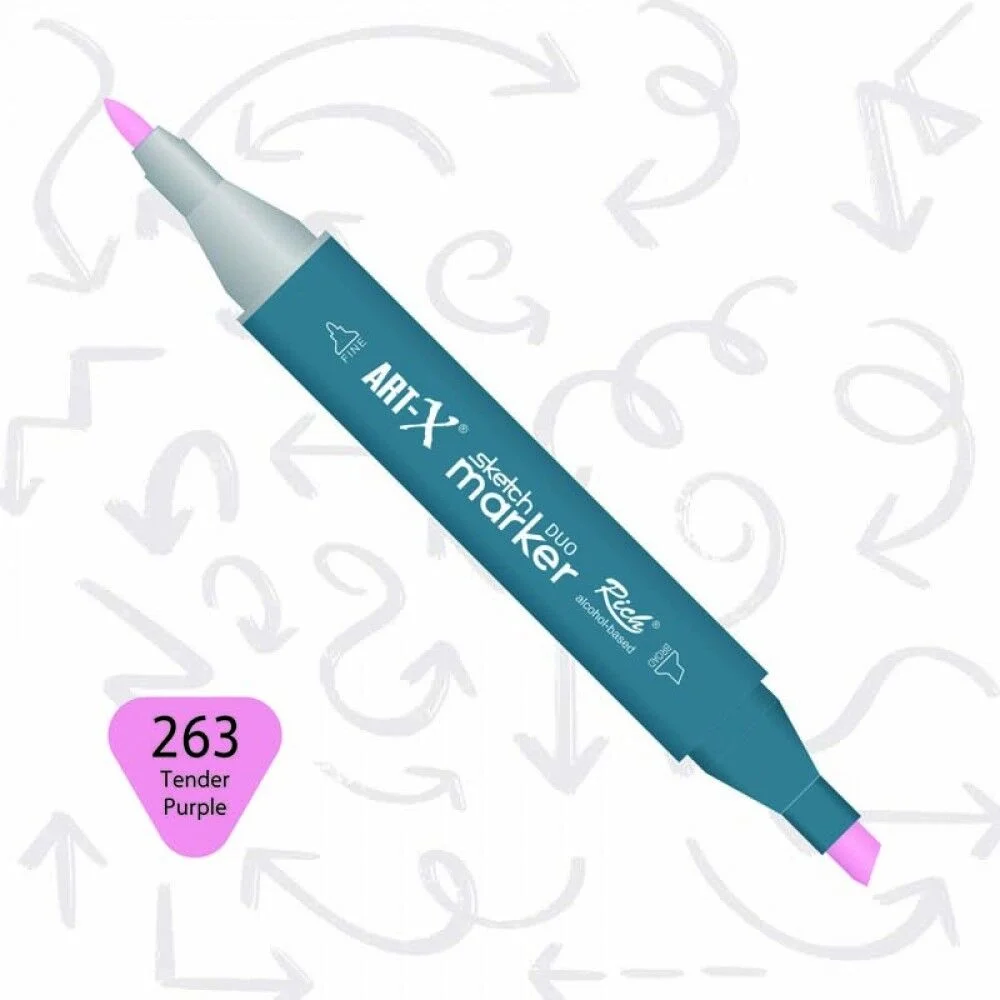 Rich Art-X Sketch Marker Duo Çift Uçlu Marker Kalem 263 Tender Purple