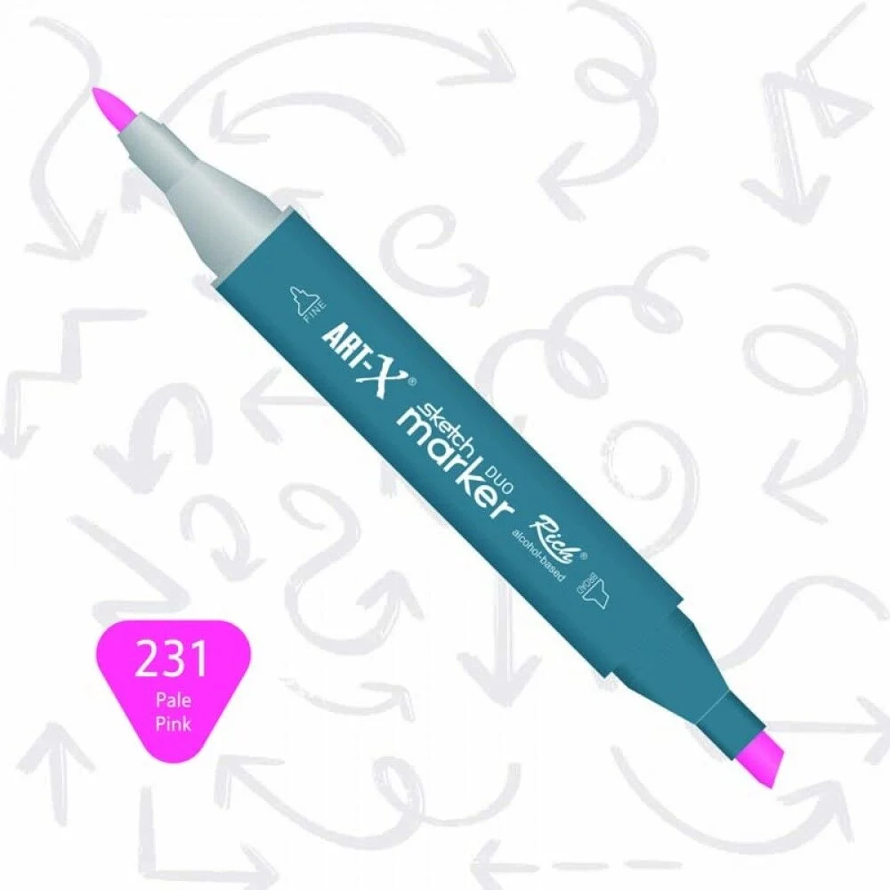 Rich Art-X Sketch Marker Duo Çift Uçlu Marker Kalem 231 Pale Pink