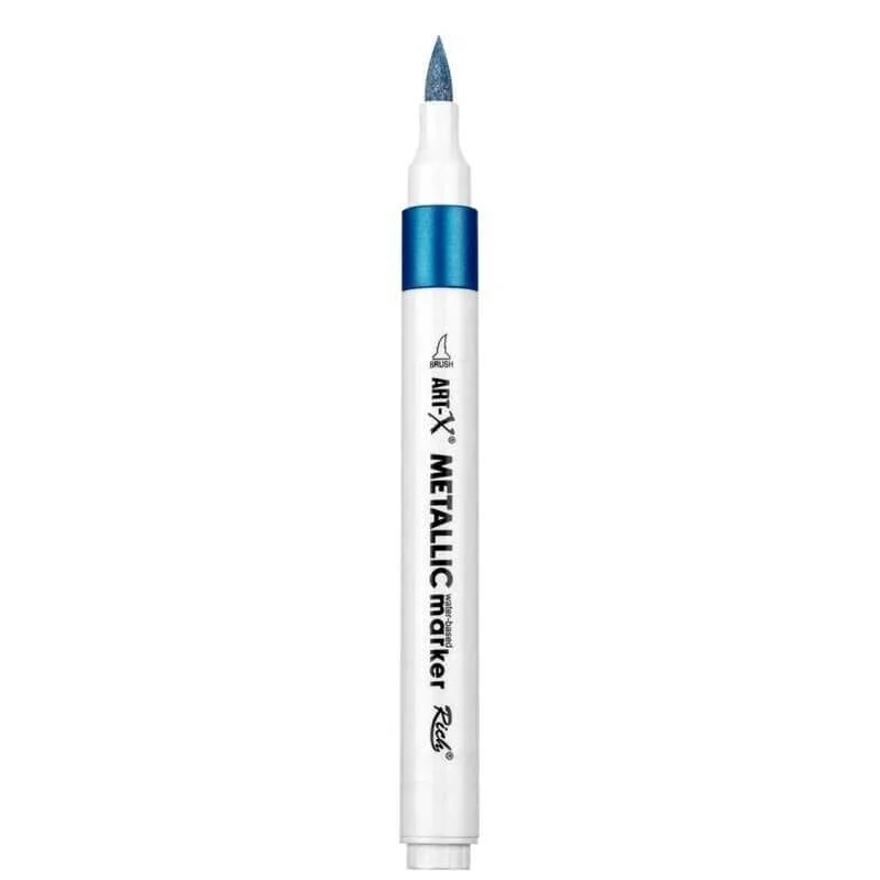 Rich Art-X Acrylic Metallic Marker Su Bazlı Yaldızlı Boyama Markörü Metalik Mavi