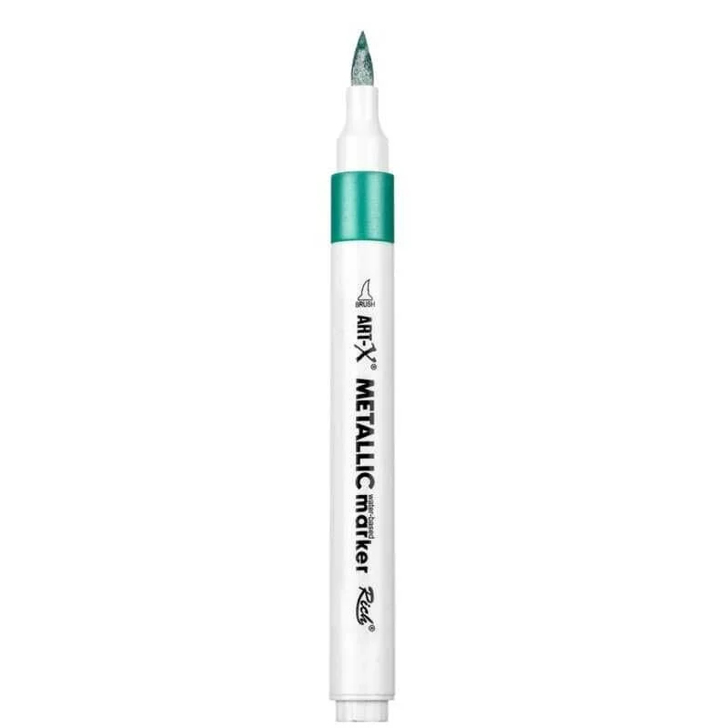 Rich Art-X Acrylic Metallic Marker Su Bazlı Yaldızlı Boyama Markörü Metalik Turkuaz