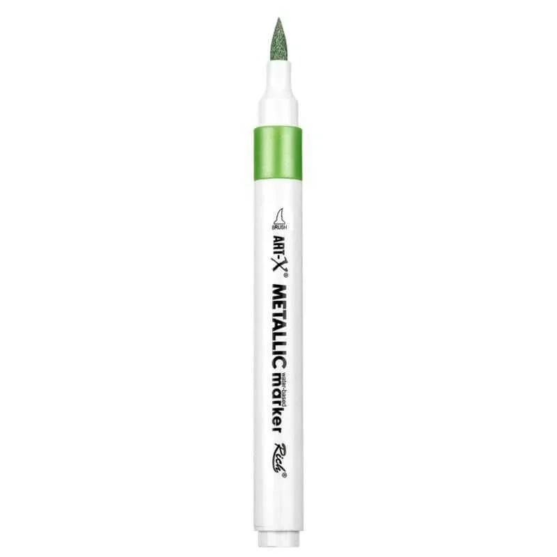 Rich Art-X Acrylic Metallic Marker Su Bazlı Yaldızlı Boyama Markörü Metalik Yeşil