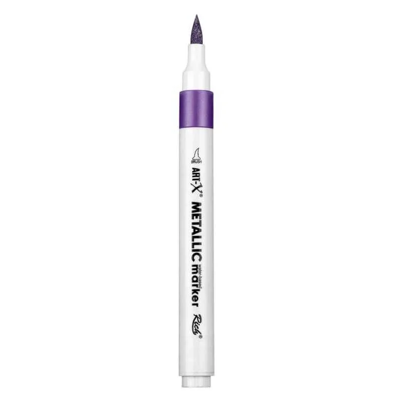 Rich Art-X Acrylic Metallic Marker Su Bazlı Yaldızlı Boyama Markörü Metalik Mor