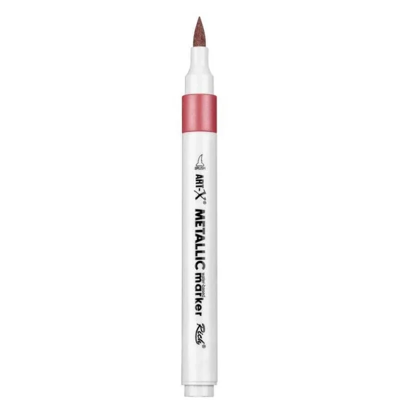 Rich Art-X Acrylic Metallic Marker Su Bazlı Yaldızlı Boyama Markörü Metalik Pembe